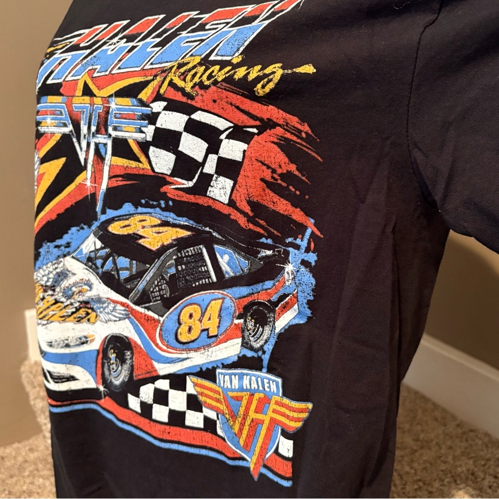 Van Halen racing-inspired graphic tee Black Size Medium - Picture 5 of 7